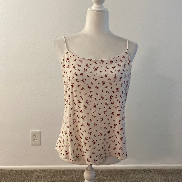 Reformation Atticus Camisole with Red Flowers - Picture 2 of 5